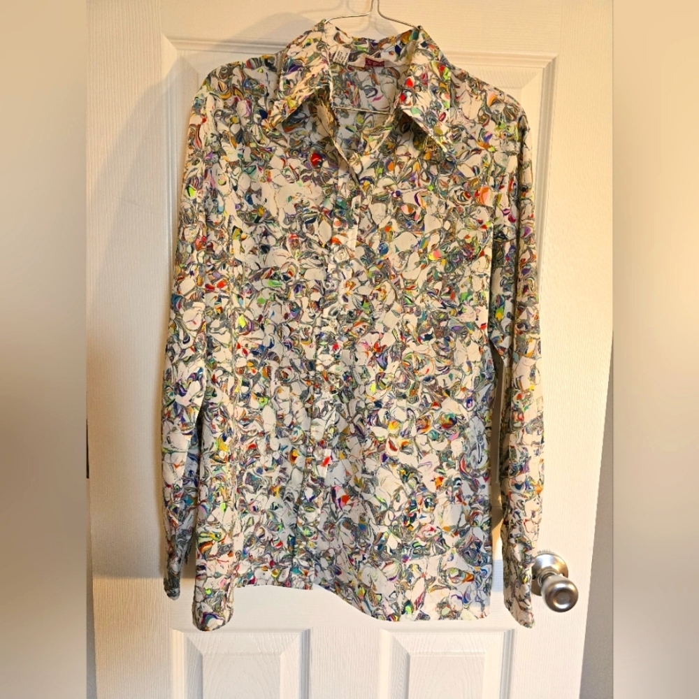 Elles Belles Vintage Button-down Blouse
